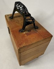 Vintage STAR Shoe Shine Foot Rest with S R Letters On Wooden Shoe Shine Box