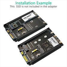 N05R 2In1 MSATA  B Key/B M Key M.2 SSD to 2.5 SATA Adapter Card with Enclosure