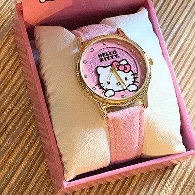 Hello Kitty Signature Shimmering Pink Gold Crystal Face Watch