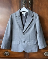 Boy  s JANIE  JACK Special Occasion Gray Herringbone Jacket/Blazer Size 7 EUC