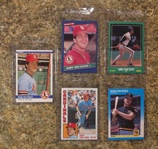 (5) Andy Van Slyke 1984 Fleer Rookie card RC Topps 1986 Donruss 1987 88 Pirates. rookie card picture