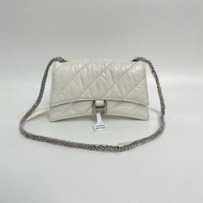 Balenciaga Pre-Owned Authentic CRUSH Crossbody White Free Tracked Shipping