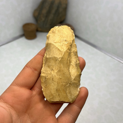 MLC s6093 3 5/8  Flint Celt - Knife Blade Arrowhead Kentucky Stone Artifact