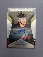 2025-26 UD Black Diamond Ryan Suzuki Diamond Futures Auto /99 - Hurricanes
