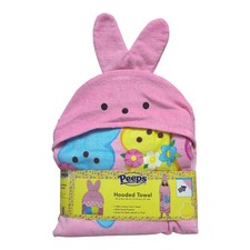Franco Kids Character 100 Cotton Hooded Towel with Hand Pockets Peeps
