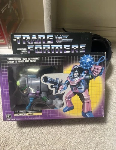 Gnaw Sharkticon Complete With Box 1986 Vintage G1 Transformers Action Figure