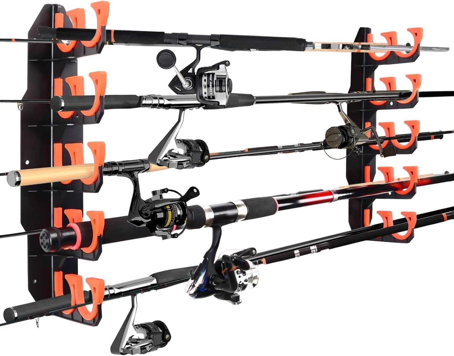 BOOSTEADY Fishing Rod Holders Holds Up to 10 Rods,Fishing Rod Rack for Garage,F