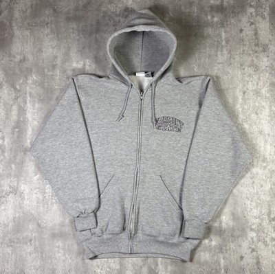 Vintage 90s Fairmont State Hoodie Full Zip Gray size Large