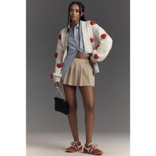 nwt ANTHROPOLOGIE MAEVE one size Cropped 3D Hearts Cardigan