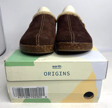 Earth Origins Suede Clog Aurora Johanna - Bark - Women's size 7.5 M US