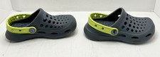 Joybees Toddler Harper Slip-On Clogs Charcoal/Lime Kids Size 10/11