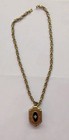 Antique Art Deco Picture Locket Pendant Necklace 1890s Early 1900s GF — photo 1