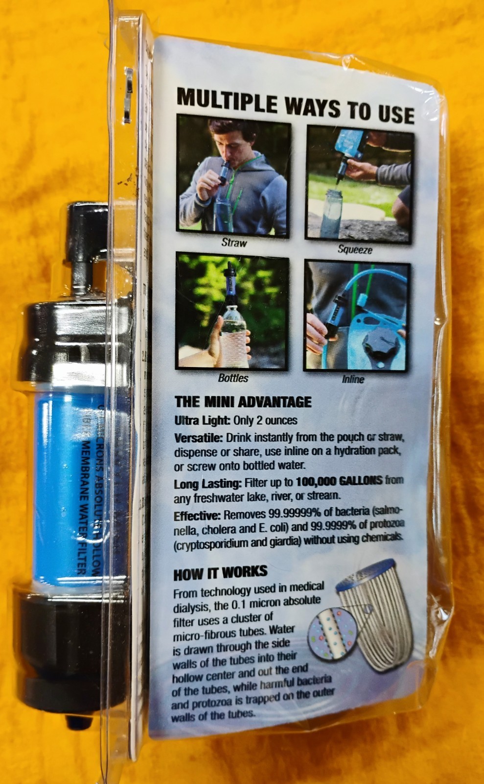 SAWYER Products Mini Water Filtration System Filter SP128 Survival Prepper USA