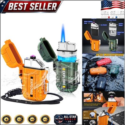 USB Rechargeable Dual Arc Plasma Lighter Pack for Camping and Hiking Essentials