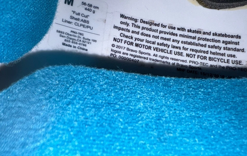 Casco Mark Gonzales Pro-Tec Meduim PRO TEC CORTE COMPLETO GONZ MONOPATÍN CASCO Foto 4 de 4