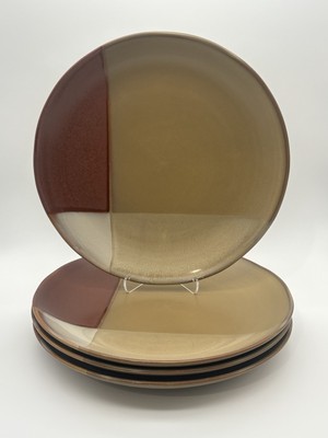 Set of 4 Sango Gold Dust Sienna 5039  Round Dinner Plates 10 1/2 