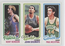 1980-81 Topps Kent Benson John Shumate Paul Westphal #229-212-84 HOF 1p00