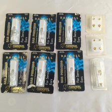 STUDEX System 75 Sensitive Ear Barbell Lot W 1/2" 24K GP SS Piercing Hoop 9pcs