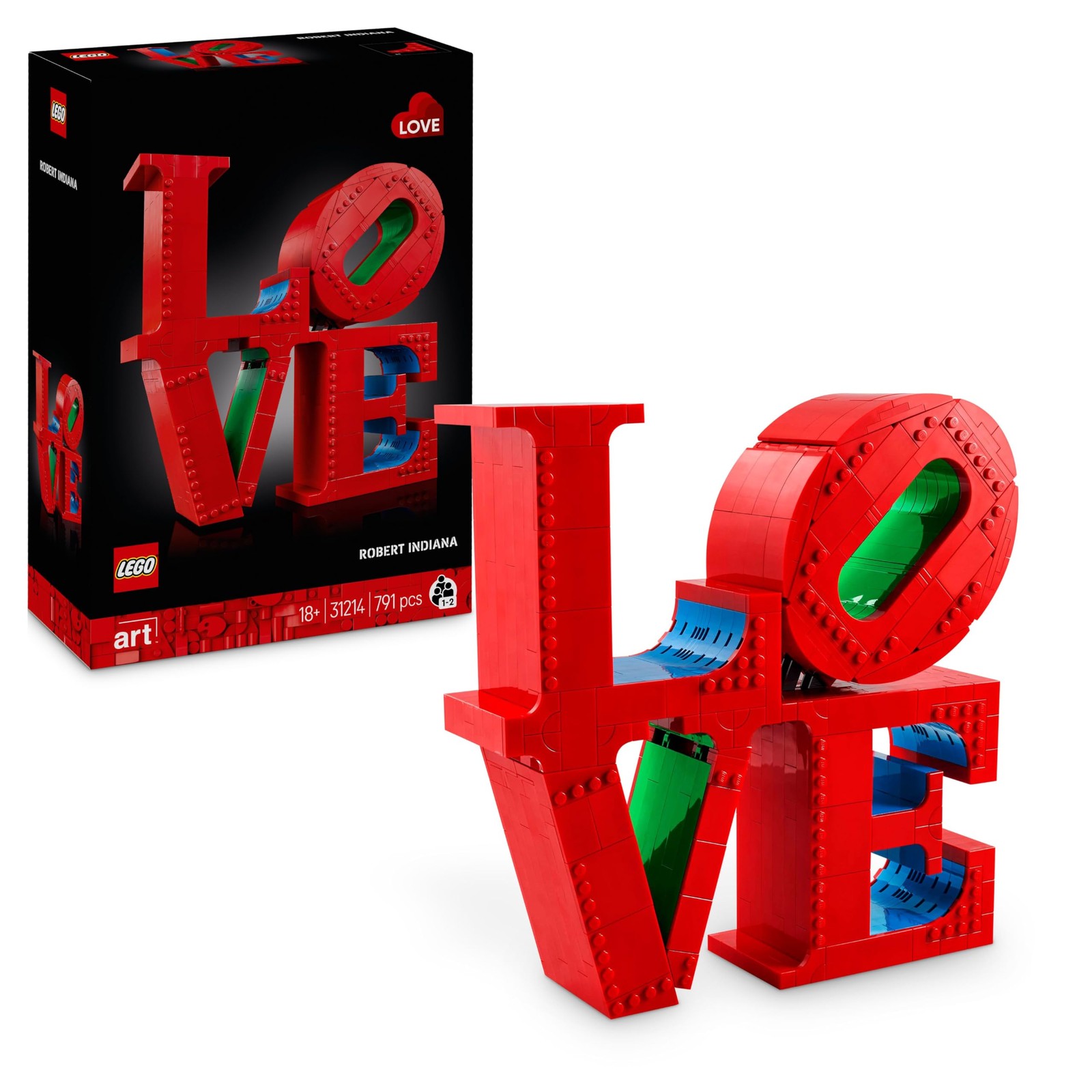 LEGO Art Love sculpture murale multicolore briques de collection