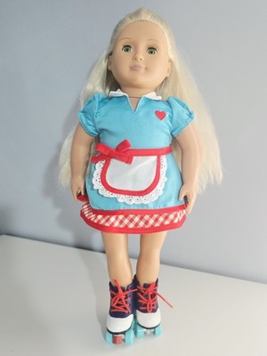 Our Generation Skater Retro Diner Mädchen Puppe - Kellnerin Rollschuhe Skaten