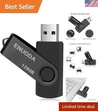 Portable 128GB Flash Drive with LED Indicator - Lightweight USB 2.0 Memory Stick