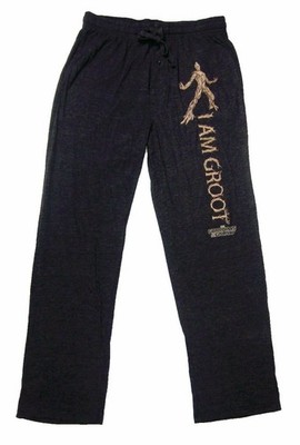 Mens Womens NEW I Am Groot Guardians of Galaxy Gray Pajama Lounge Pants S M XL