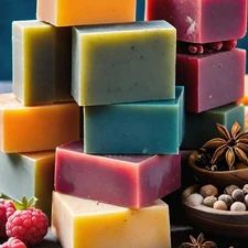 Lot of Ten Handmade Artisan 10 Bars of Soaps Variety Pack Different Great Scents