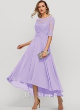 JJ's House Lavender Lace Chiffon Mother of the Bride Dress Size 8