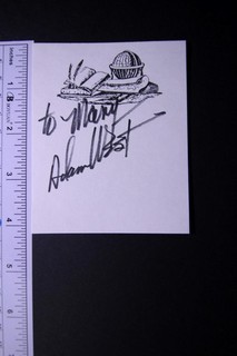 ADAM WEST (1928 2017) (BATMAN) AUTOGRAPH BOOK PLATE STICKER