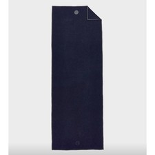 Manduka Yogitoes Hot Yoga Mat Toalla Unisex 24 pulgadas Azul Marino Agarre Deslizante