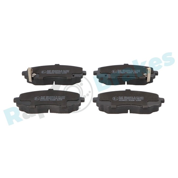 Bremsbelagsatz Scheibenbremse RAP Brakes R-P1163 FüR Hyundai I10 1 PA Crdi LPG-image