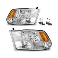 Headlights with Bulbs for 2009-2018 Dodge Ram 1500, 2010-2018 Dodge Ram 2500/...