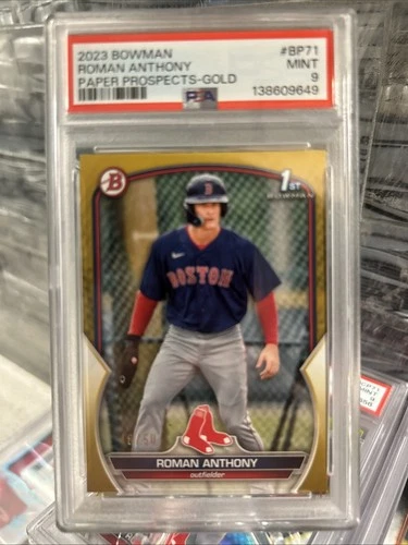 2023 Bowman Paper  Prospects Gold  #48/50 Roman Anthony #BP71 PSA 9! 🔥🔥🔥