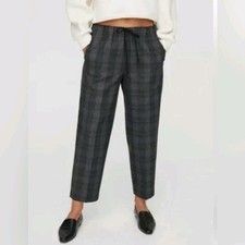 Aritzia Group Babaton Jimmy Pullon Pants Trousers Ankle size M Gray Pockets
