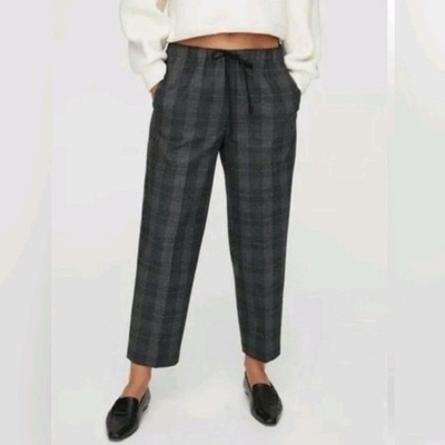 Aritzia Group Babaton Jimmy Pullon Pants Trousers Ankle size M Gray Pockets