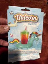 New*Lot of 4 NPW Inflatable Unidorn Drink Holders*Rainbow*Pool*Float*Drinks