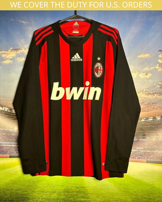 AC Milan Jersey Long Sleeve Home football shirt 2008 - 2009 Adidas