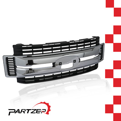 Upper Grille Grill Chrome For 2017-19 Ford F250/F350 Super Duty HC3Z8200BC