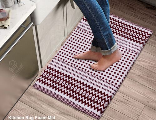 Anti-Fatigue Cotton Woven Standing Cushioned Kitchen Bath Mats Rugs 18''x30'' - Picture 41 of 56