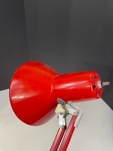 Vintage LEDU Wasomark Drafting Desk Lamp Adjustable ORANGE Articulating ~ Works! - Picture 8 of 10