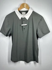 New Samshield Short sleeve show shirt Green 1/4 Zip Polo Shirt Size L