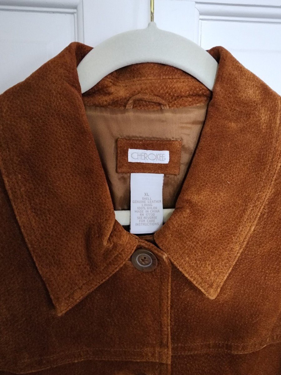 ビンテージ CHEROKEE スエード カバーオールジャケット アメリカ 古着 Vintage Cherokee Jacket Coat 100% Genuine Suede Leather