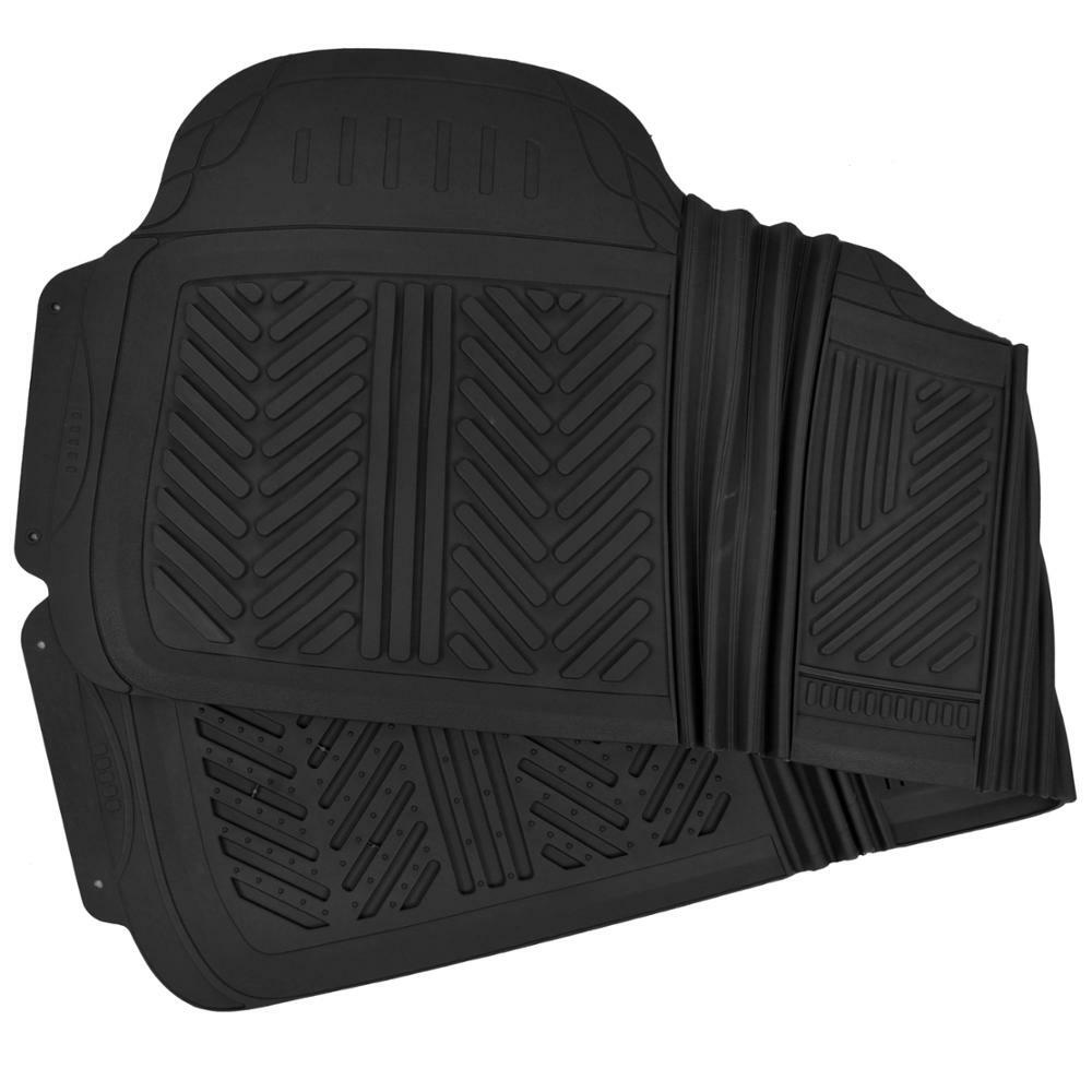 100 Premium Car SUV Truck Floor Mats for All Weather Heavy Duty Rubber