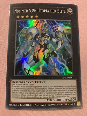 Yu-Gi-Oh! Number S39: Utopia the Lightning TDIL-ENSE2 DESE2 Super Rare NM German