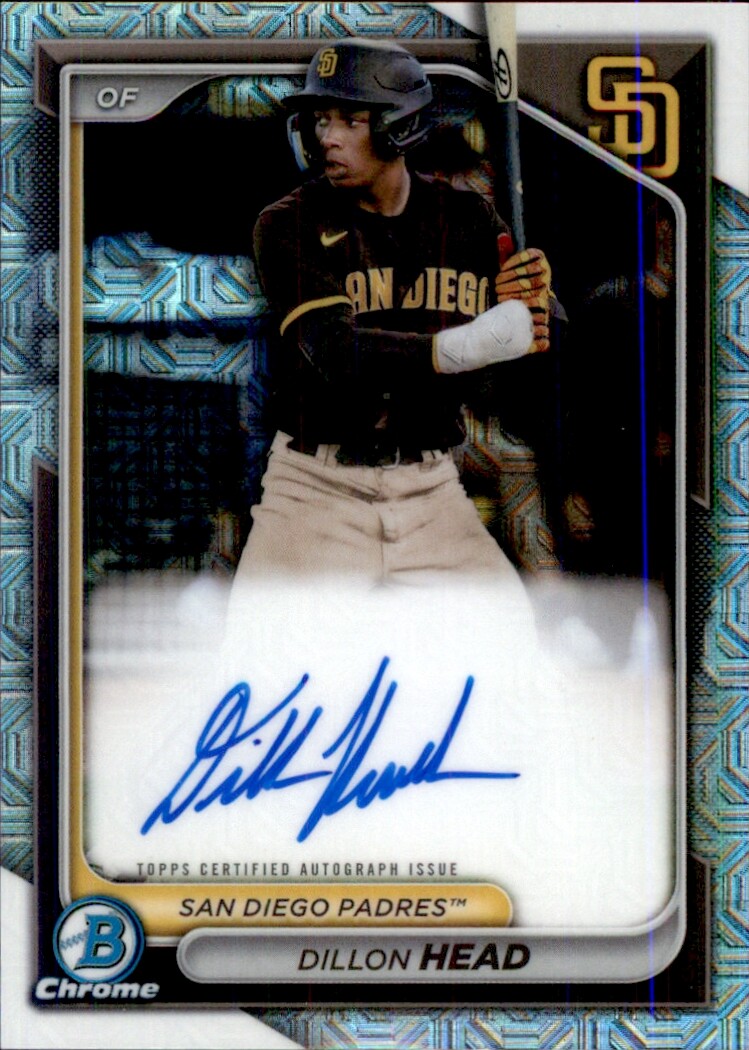 2024 Bowman Chrome Mega Box Auto #BMADH Dillon Head