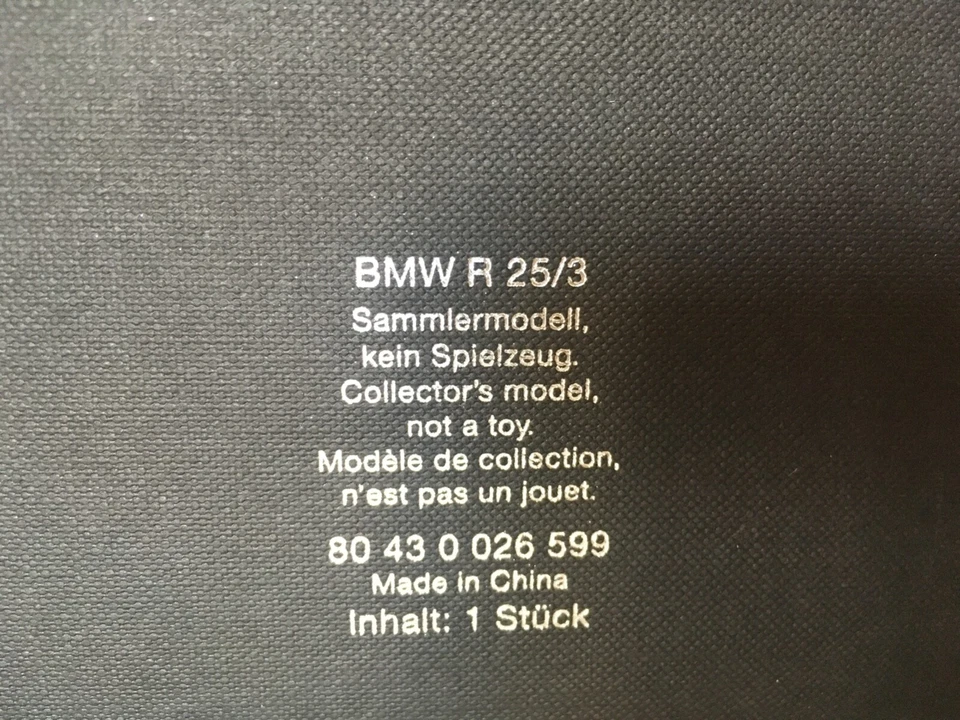 BMW R25/3 Motorrad Händlermodell Dealer 1:10 80430026599 Neu OVP - Bild 4 von 4
