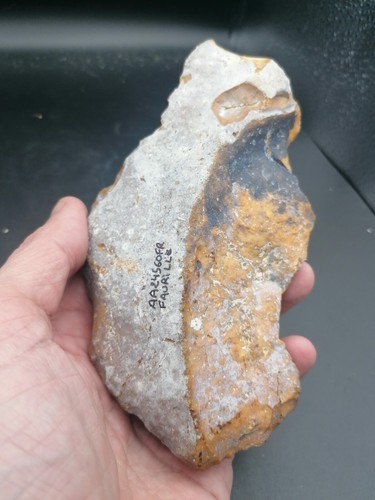 France Lower Paleolithic 444g Handaxe Biface Marks of fire Heidelbergensis - Picture 11 of 16