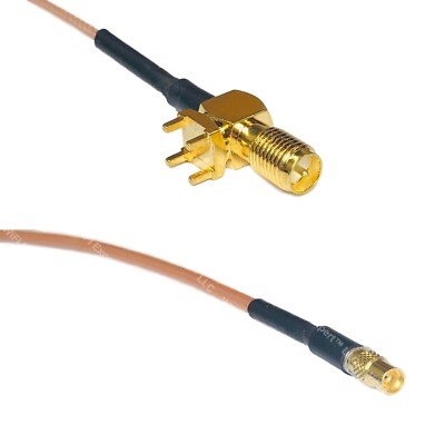 RG178 RP-SMA Female PCB Tall to MMCX FEMALE Coax RF Cable USA-Ship