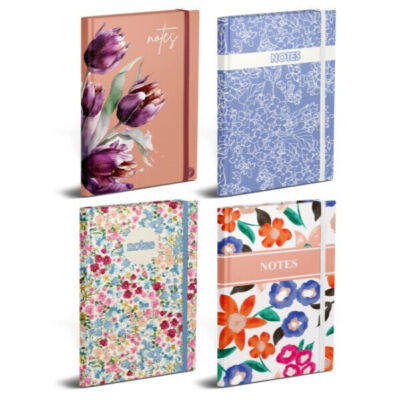 A6 Floral Notebook - Single Book Assorted Lined Paper Journal Notes School Ruled
