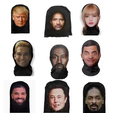 Fashion Hip-hop Superstar Celebrity Mask Full Face Snoop Dogg Elon Musk Mr Bean